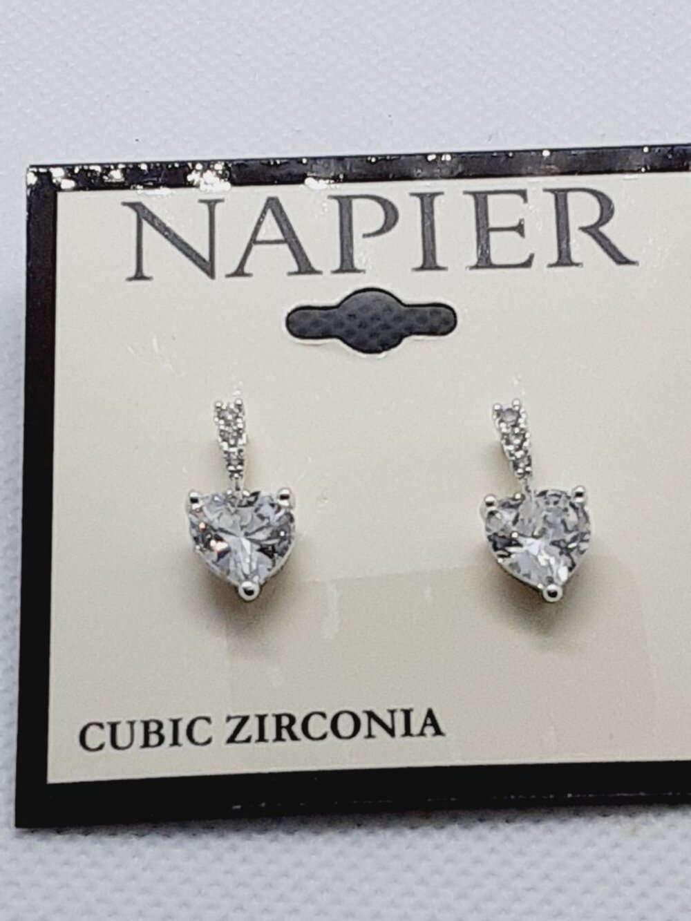 HOST PICK!! NEW Bridal Party Wear -- CZ Heart Earrings - Picture 2 of 4